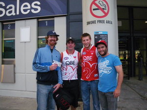Me, John, Mark And Bobby At Etihad Stadium, Melbourne