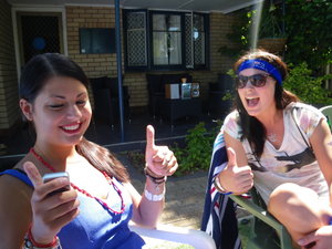 Karis and Annie On Australia Day, Perth