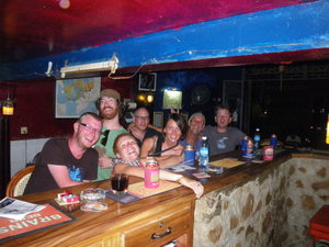 Chris, Laura, Barb, Pat, Me plus a few, Kampot, Cambodia