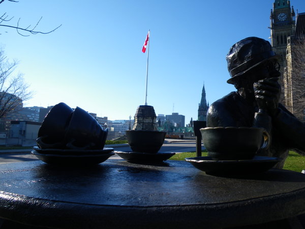 Cups of Tea And Statues In Ottawa