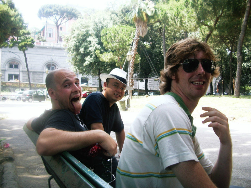 Me, Nik and Harry in Naples, Italy in 2006