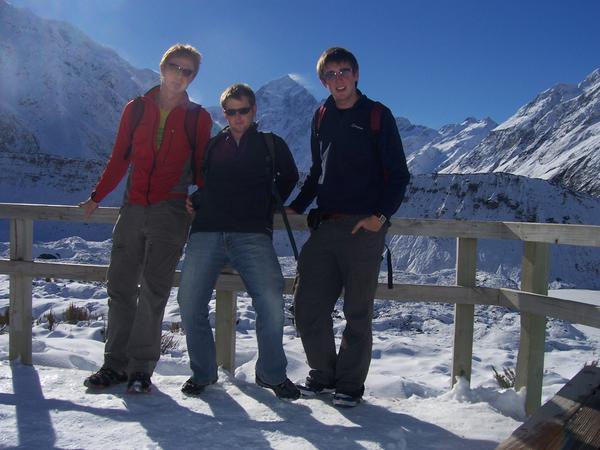 Us in front of Mt Cook
