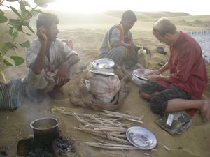 chapati making in desert