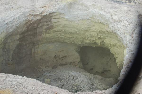 sulfur crater