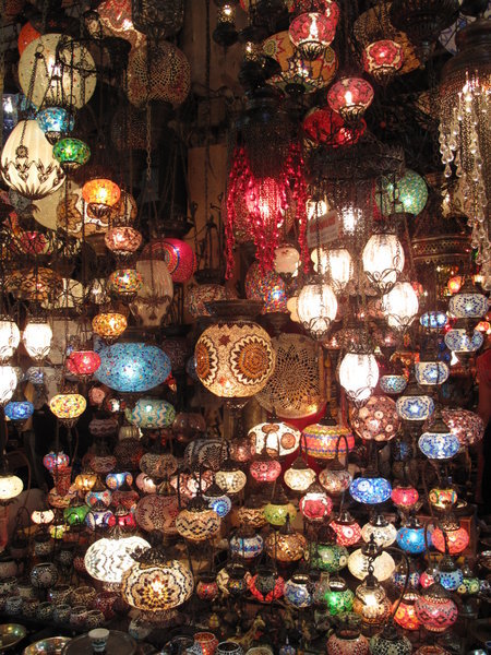 Lamps for sale at the Grand Bazaar
