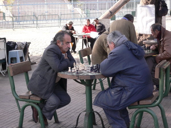 Intense chess match in Valpo