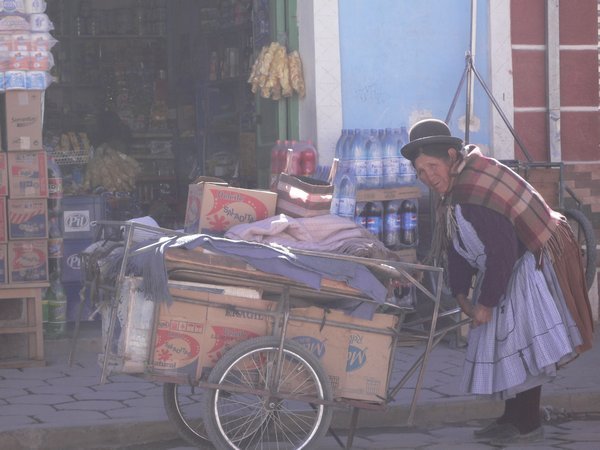 A typical Bolivian lady