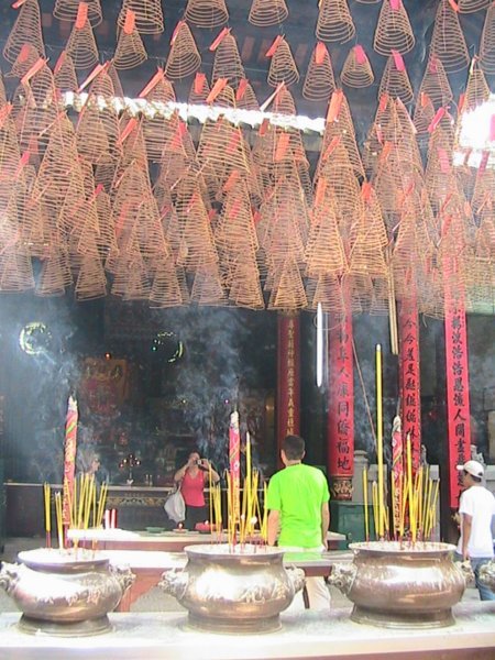 Incense coils at Thien Hau Pagoda