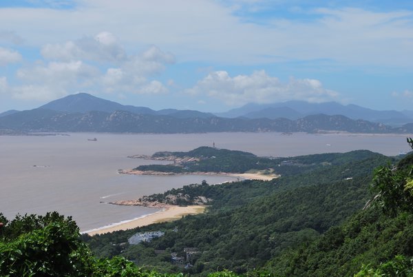 The view from halfway up Mt. Putuo