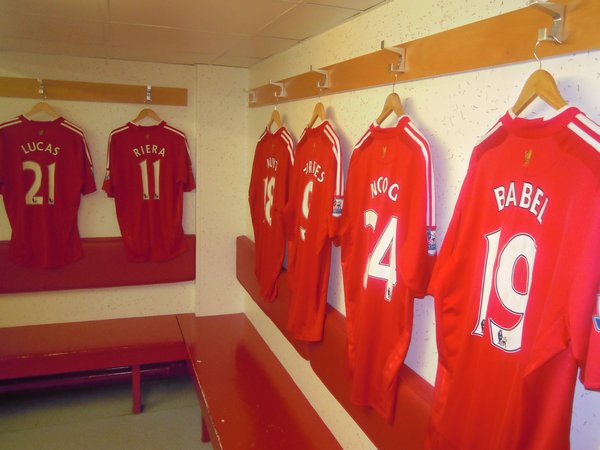 Liverpool home dressing room