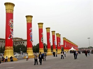 Columns Along Tianamen Square