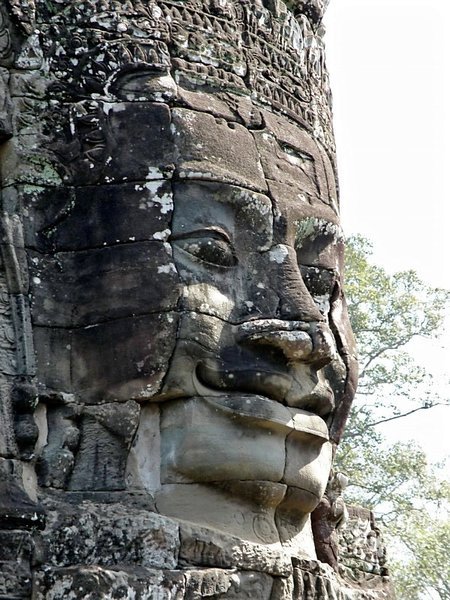 Bayon is Covered with Smiles, Representing the God-King Jayavarman VII