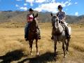 Riding Misty and Bitty in Cardrona