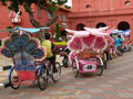 Entire Queue of Rickshaws