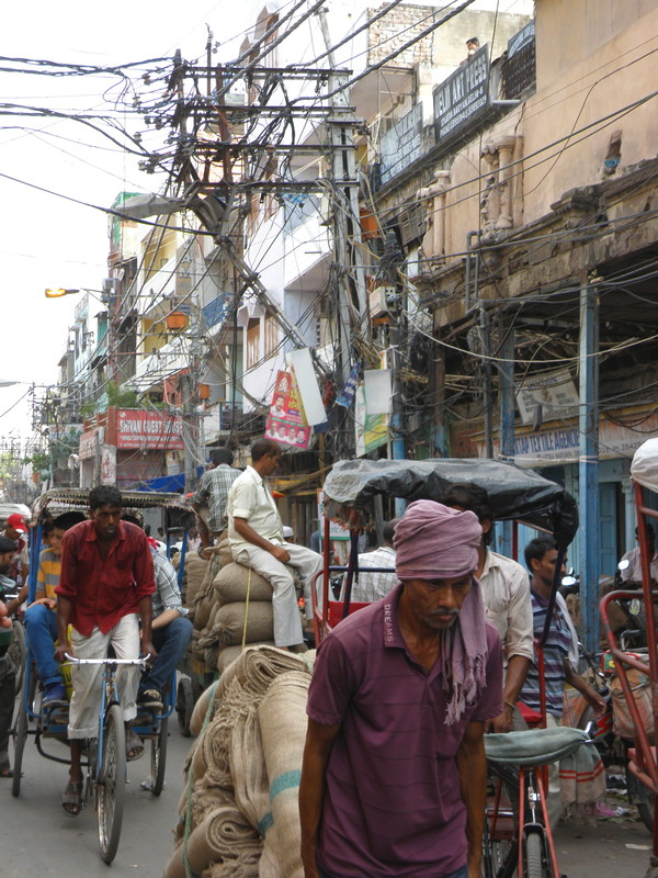 The Congested Streets of Old Delhi