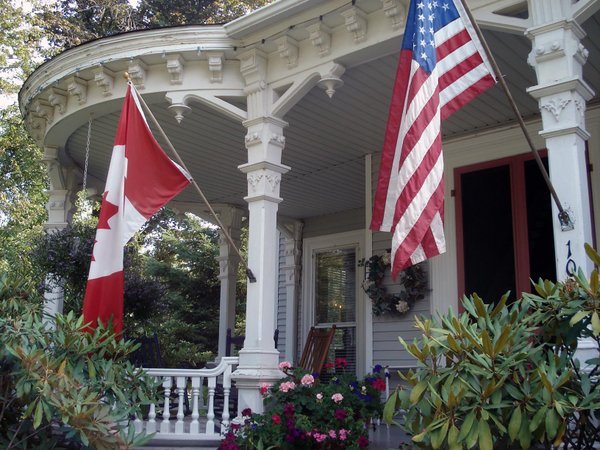 Civilisation at last - house with the Maple Leaf, New Milford NY