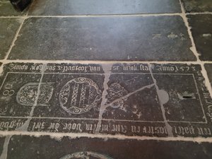 Inside the Old Church: A grave from the 1500's