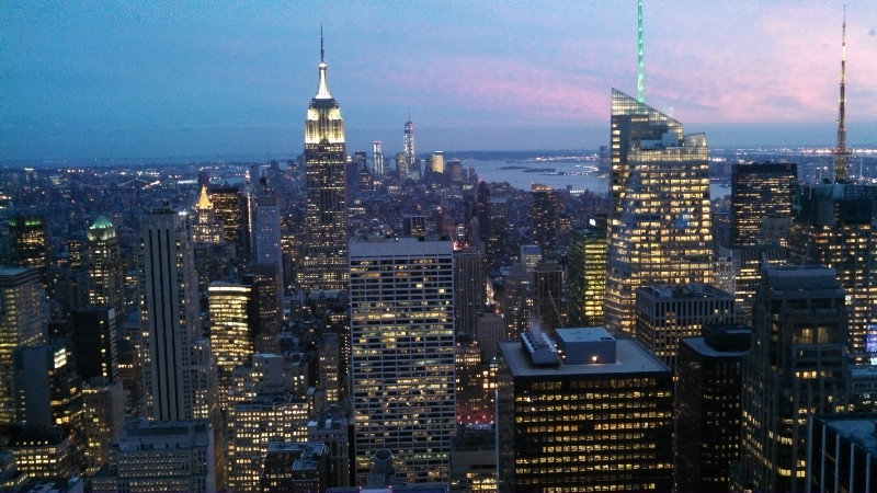 Sunset over New York City