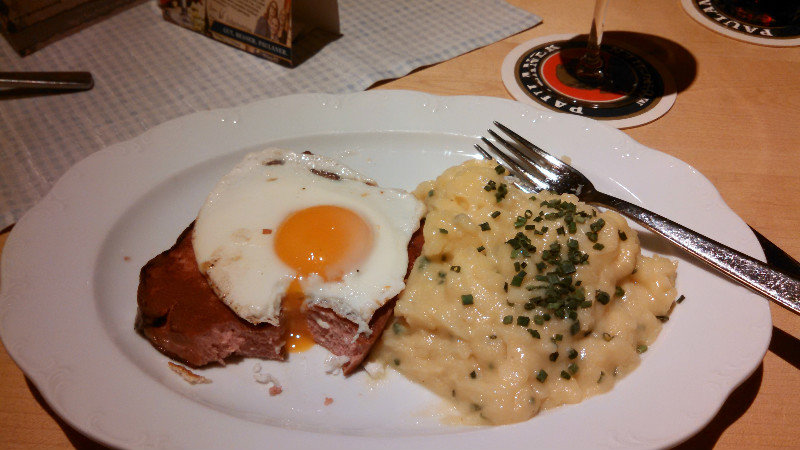 Bavarian Meatloaf with Fried Egg