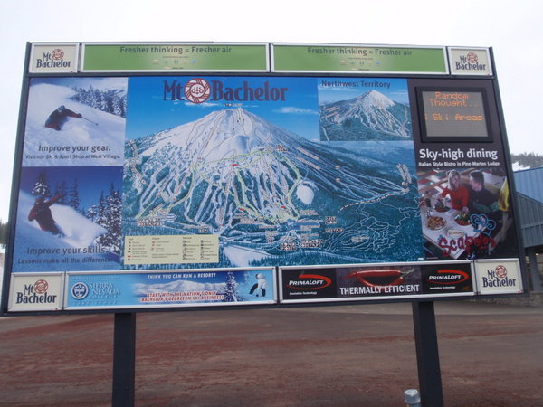 Map of Mt Bachelor ski slopes