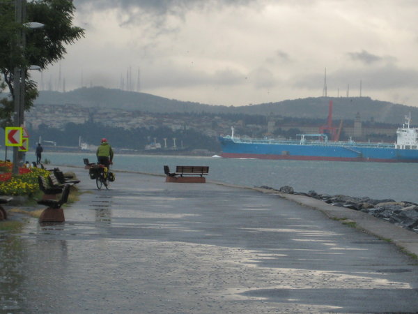 Welcome rain ride into Istanbul