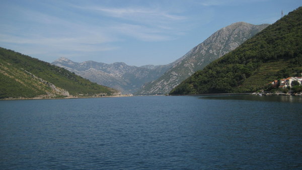 Looking into the Bay of Kotor, Montenegro