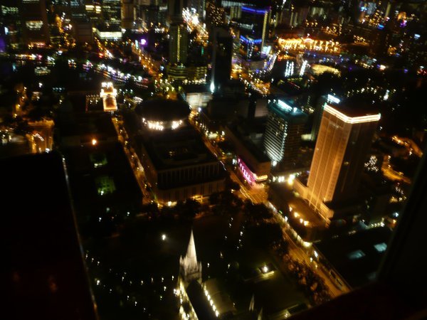 View of Singapore cityscape atop a bar in Swissotel