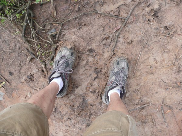 Ten pounds of mud on my shoes