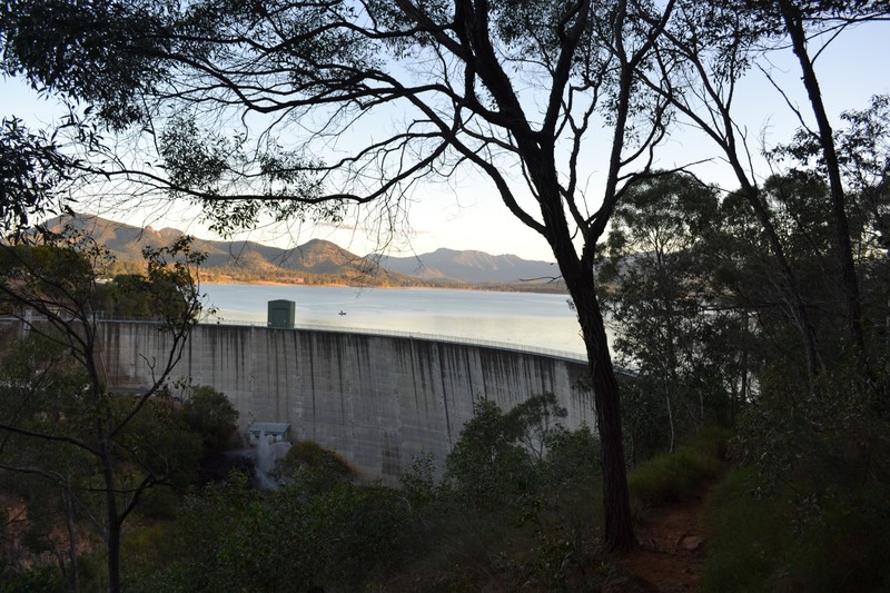 The dam that holds back Lake Moogerah