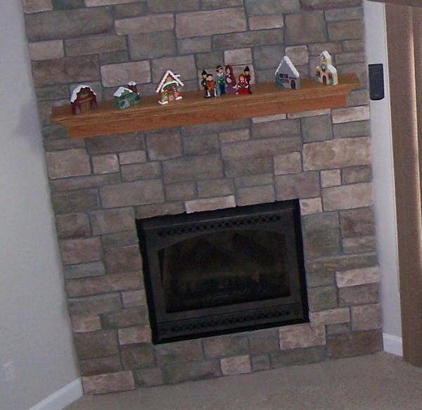 The first christmas with the new fireplace!