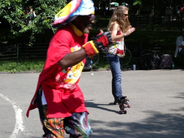 Central Park Dancing Roller Skaters