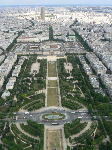 View from the top of the eiffel