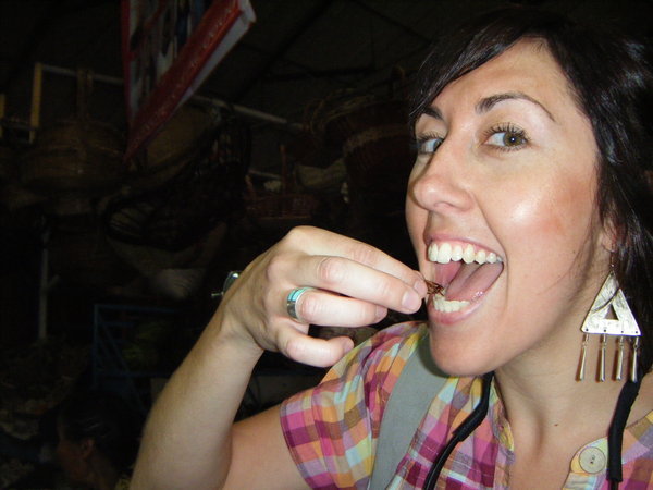 Yep I´m Eating a Chilli Cricket...