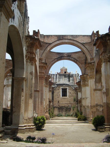Churches, Volcanoes and Earthquakes Don't Mix - one of the many many church ruins around Antigua