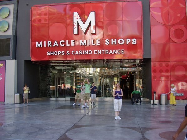 Outside Miracle Mile Shopping Centre