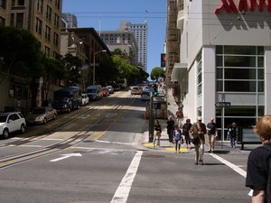 A typical road/hill in San Francisco