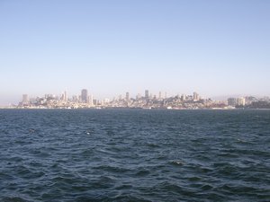 The view of San Francisco from the boat