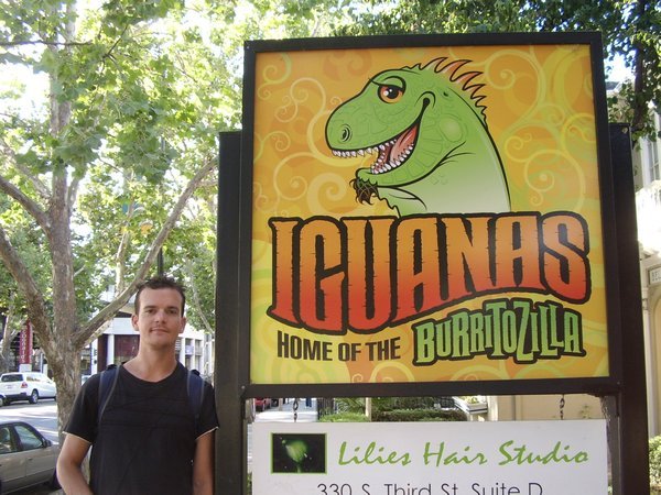Matt outside Iguana's Restaurant
