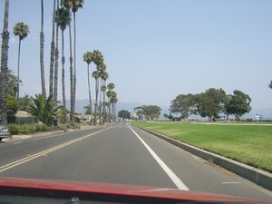 Driving through Santa Barbara