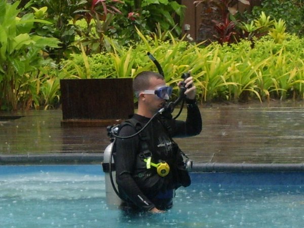 Matt during his diving course