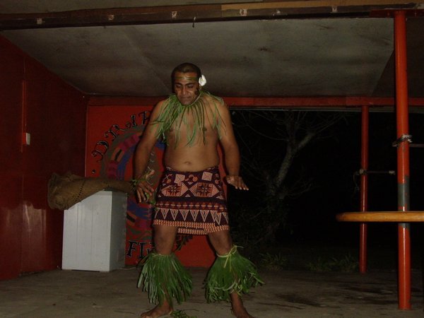 Some Fijian dancing  evening entertainment at Drift in Fiji Hostel