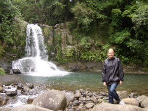 Dianna at waterfall