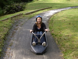 Dianna on her luge