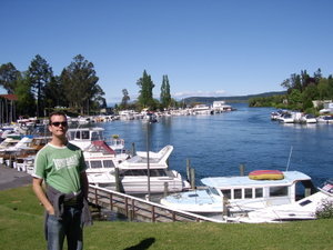 Matt at the Lake Taupo harbour