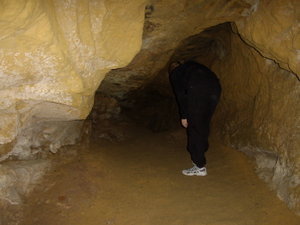 Dianna heading into Punakaikai Cavern