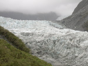 View of the start of the glacier on our way up