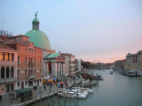 sunset on the grand canal