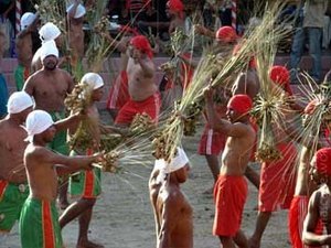 Whipping ceremony in Mamala (Ambon)