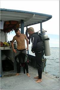 Learning scuba in Buzios