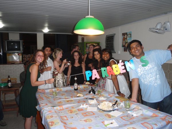 Birthday party at the hostel, Rio